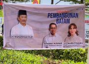 Pilwako Batam 2024, Spanduk Dukungan H. Muhammad Rudi untuk Amsakar – Li Claudia Bertebaran di Sejumlah Wilayah